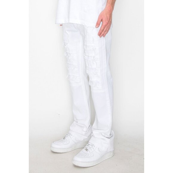 Bootcut Rip & Repair Colored Jeans - Picture 2 of 3